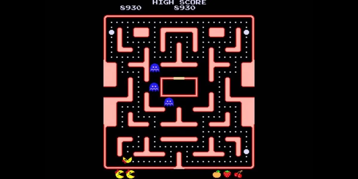 Ms. Pac Man gameplay with eatable ghosts