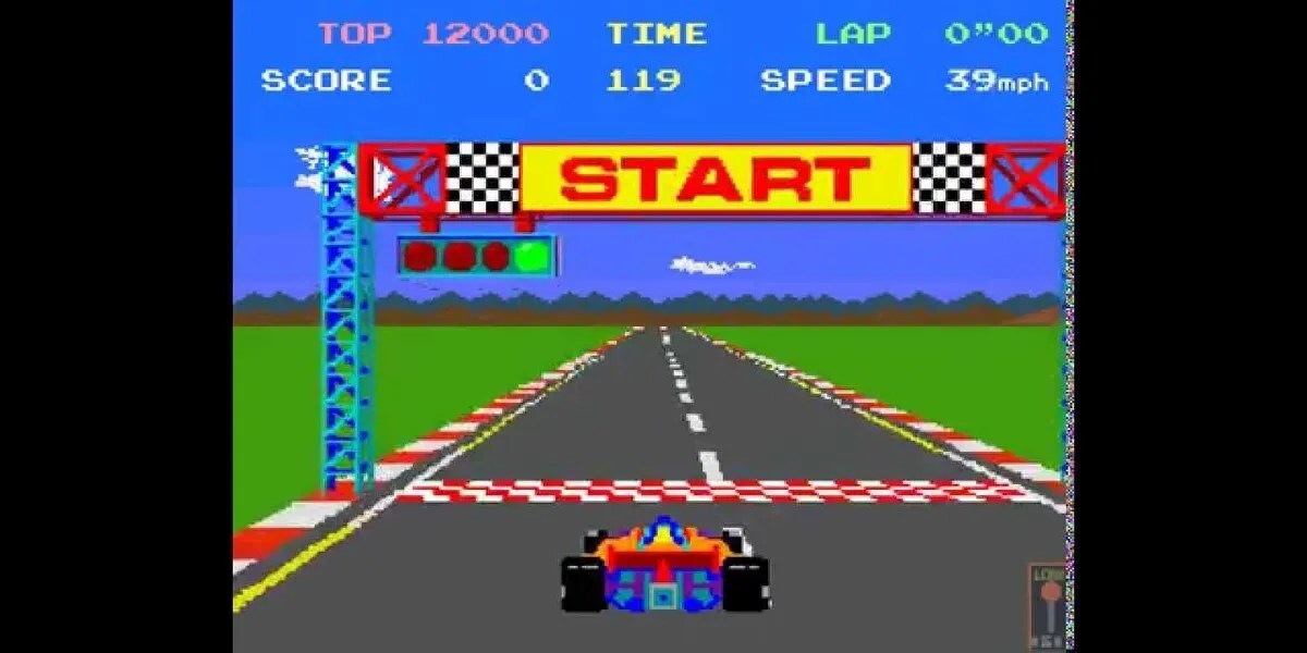 Car at the starting line
