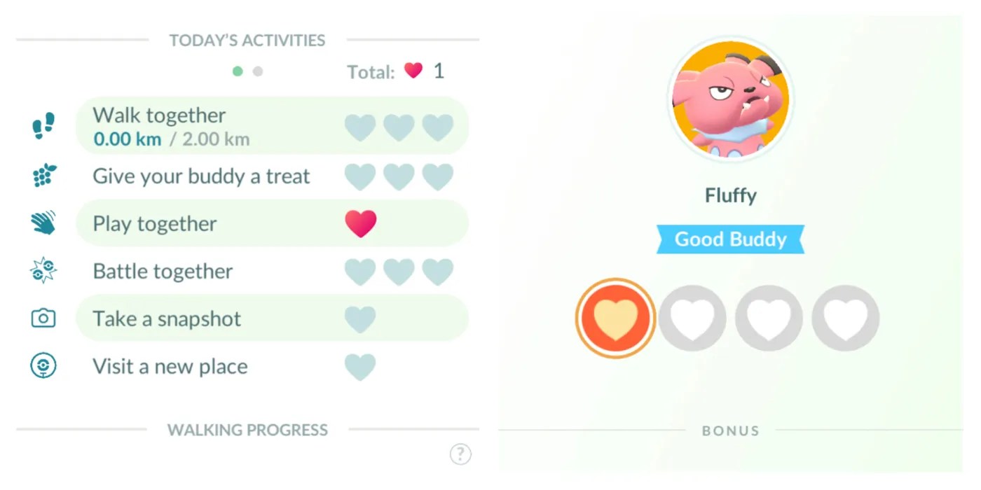 Pokemon go buddy system