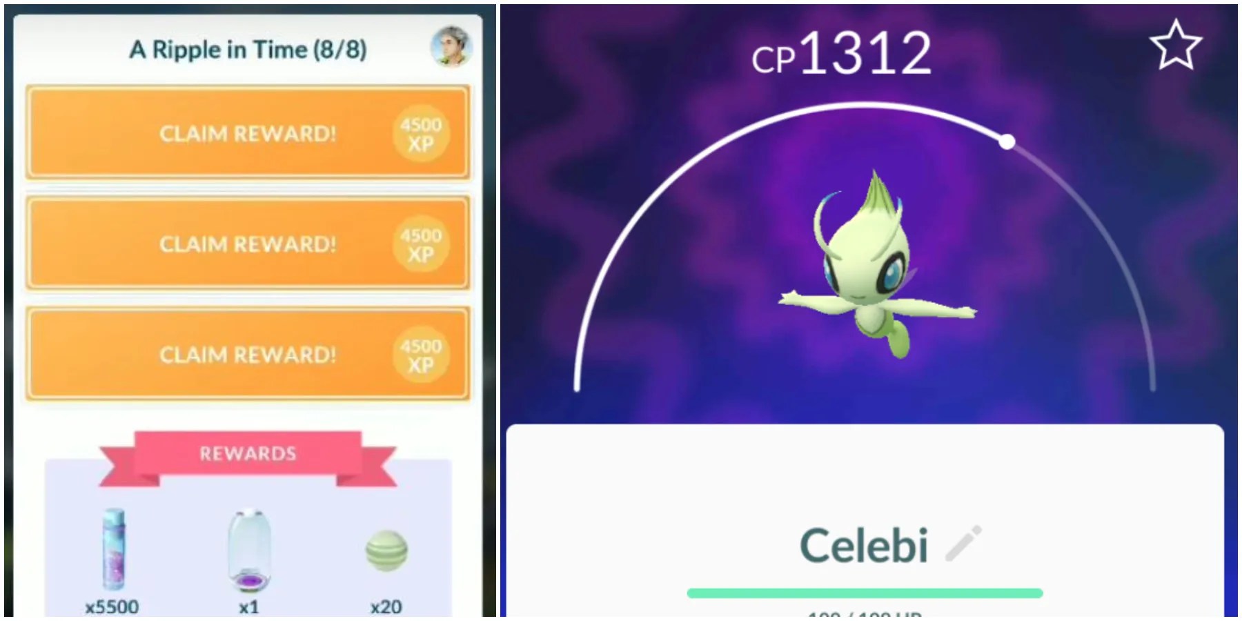 A Ripple in Time Tasks and Rewards - Pokemon GO