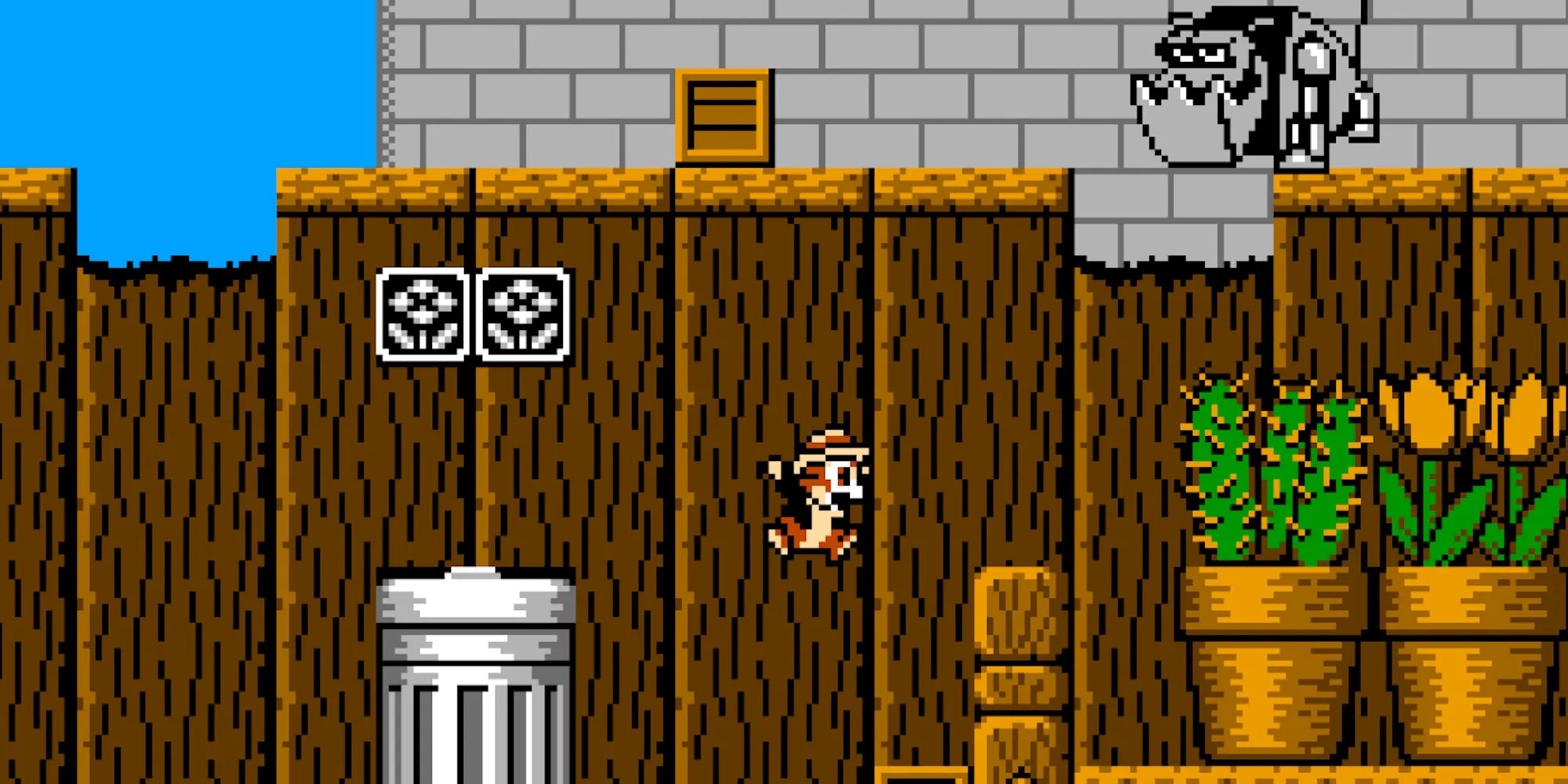 Exploring a level in Chip &lsquo;n Dale Rescue Rangers