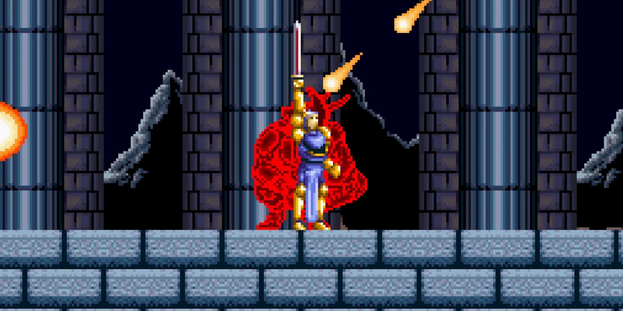 Fighting enemies in ActRaiser