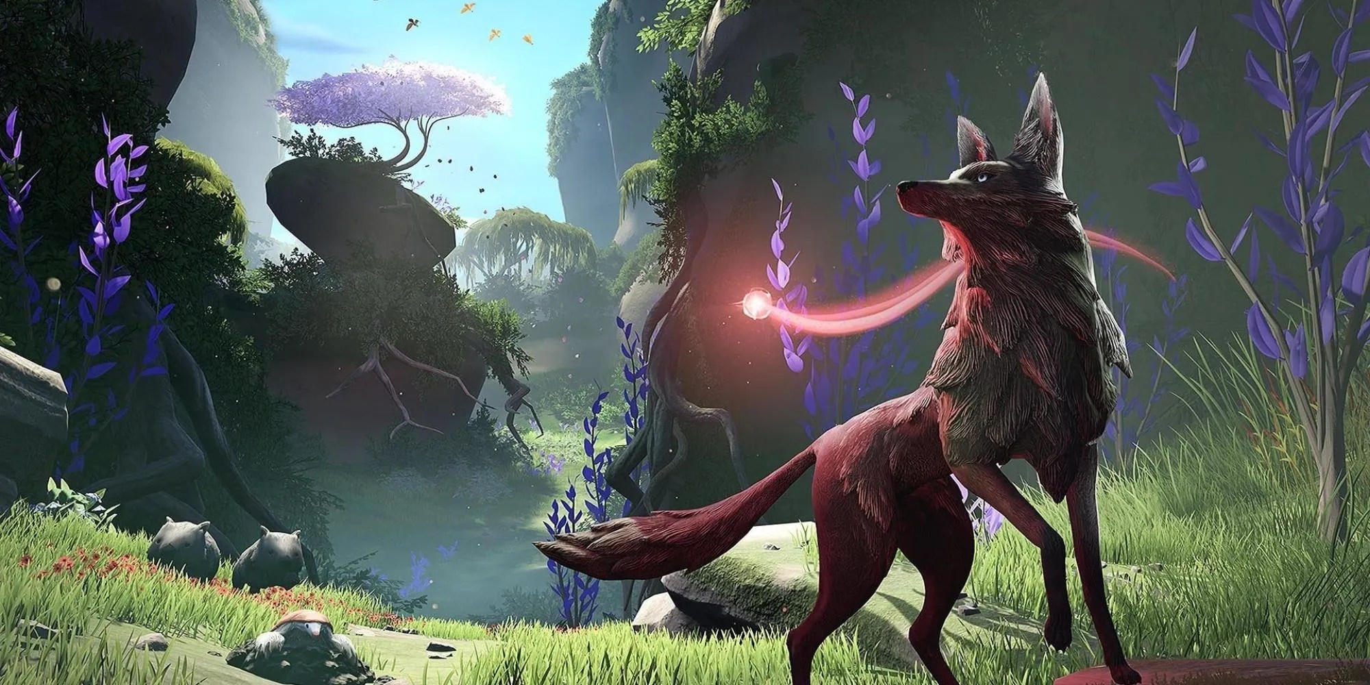 Kalani in wolf form in Lost Ember - VR