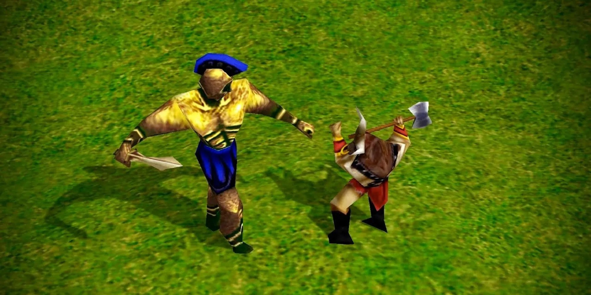 A Colossus Fighting A Minotaur