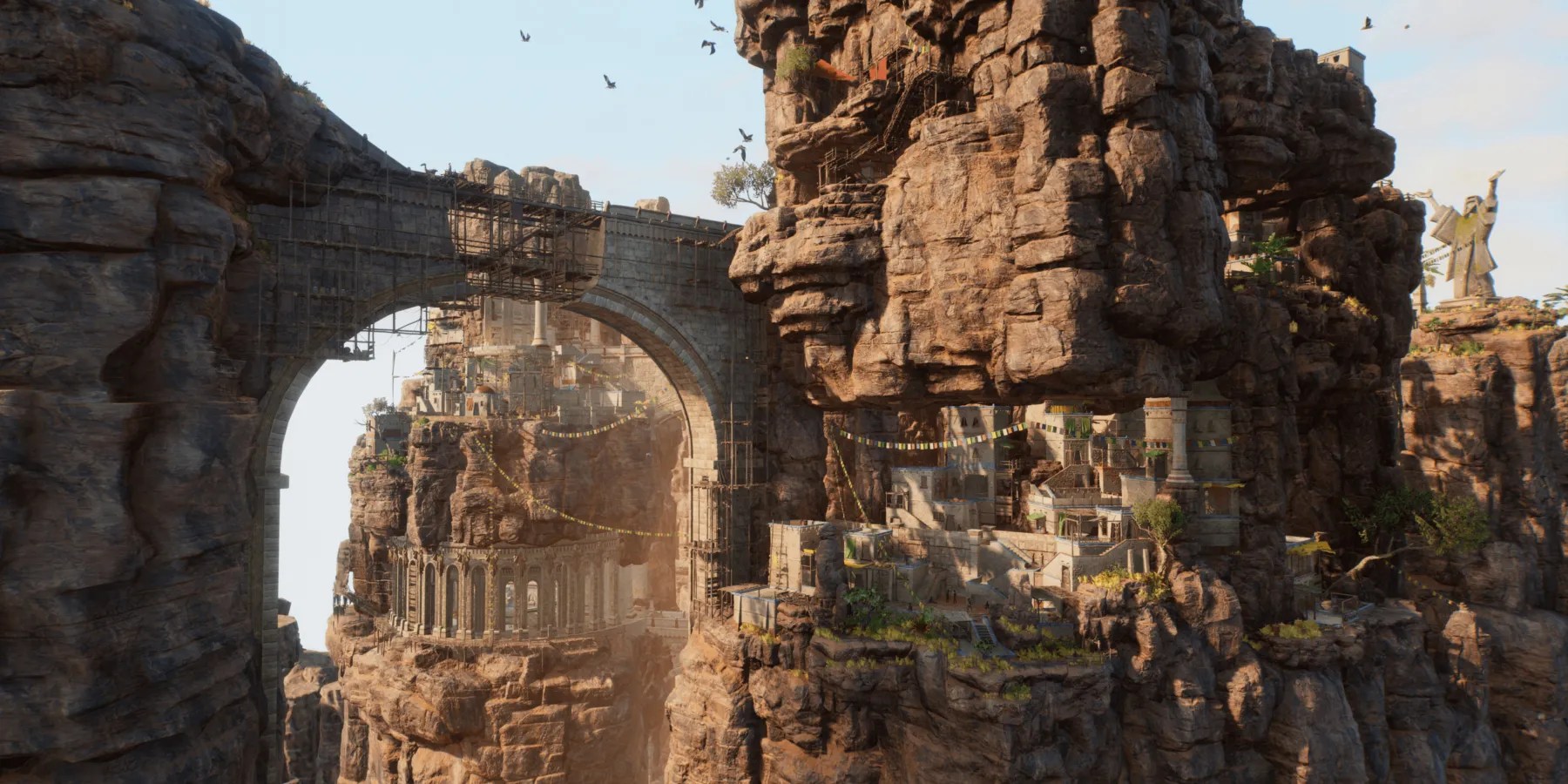 Outcast 2 cliffside town