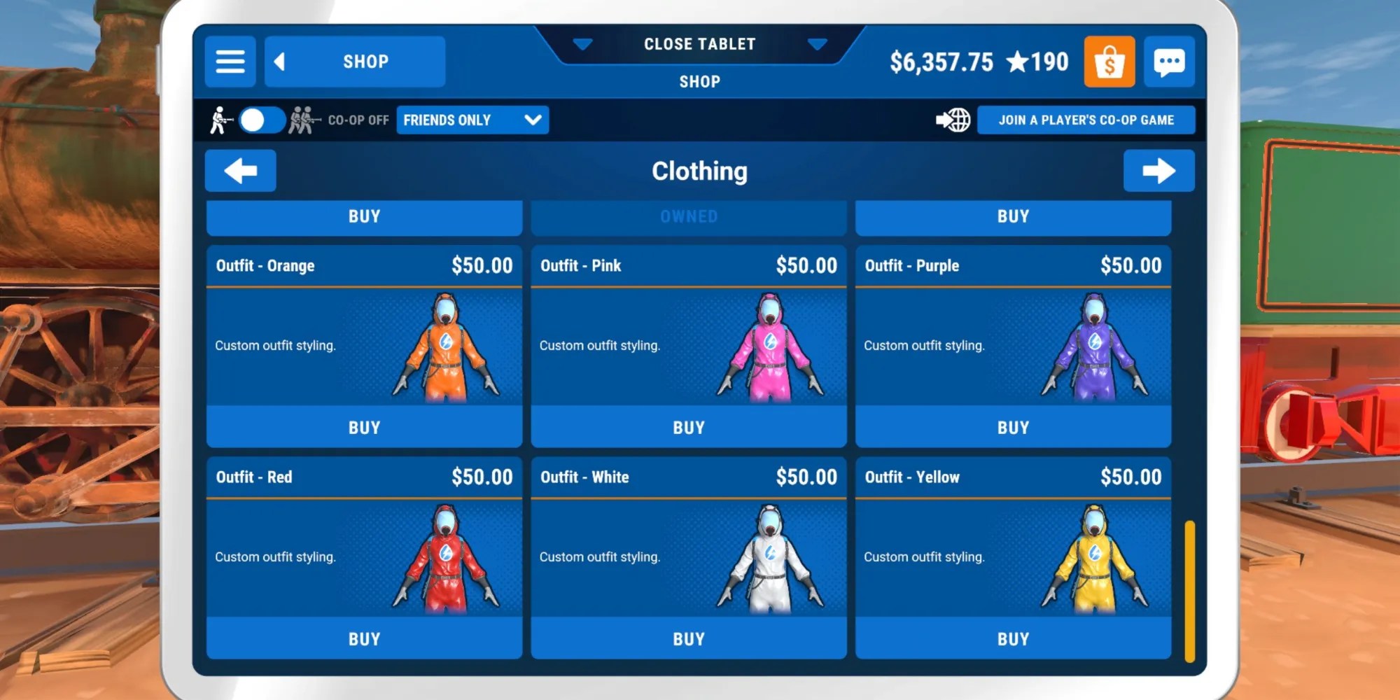 PowerWash Simulator Searching Suits In the Shop