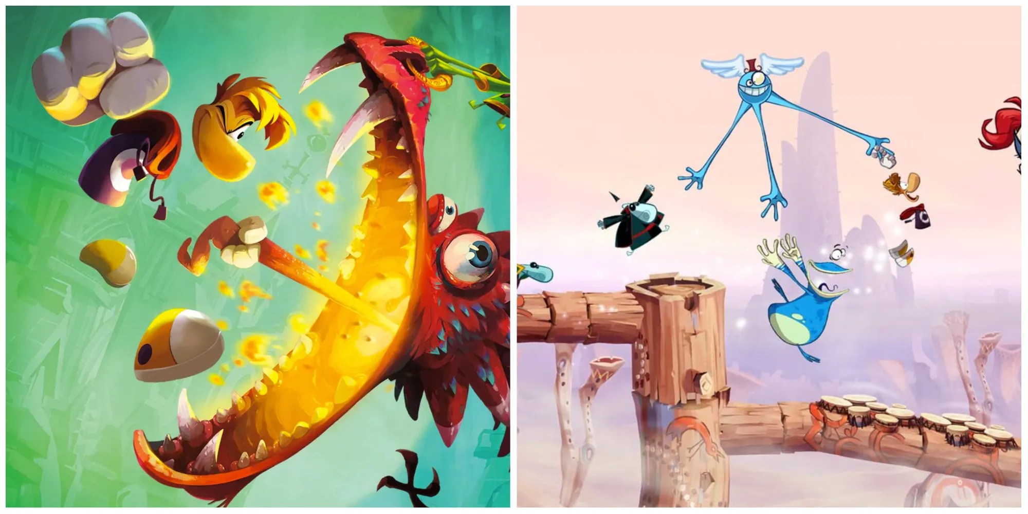 (Left) Rayman Legends (Right) Rayman Origins