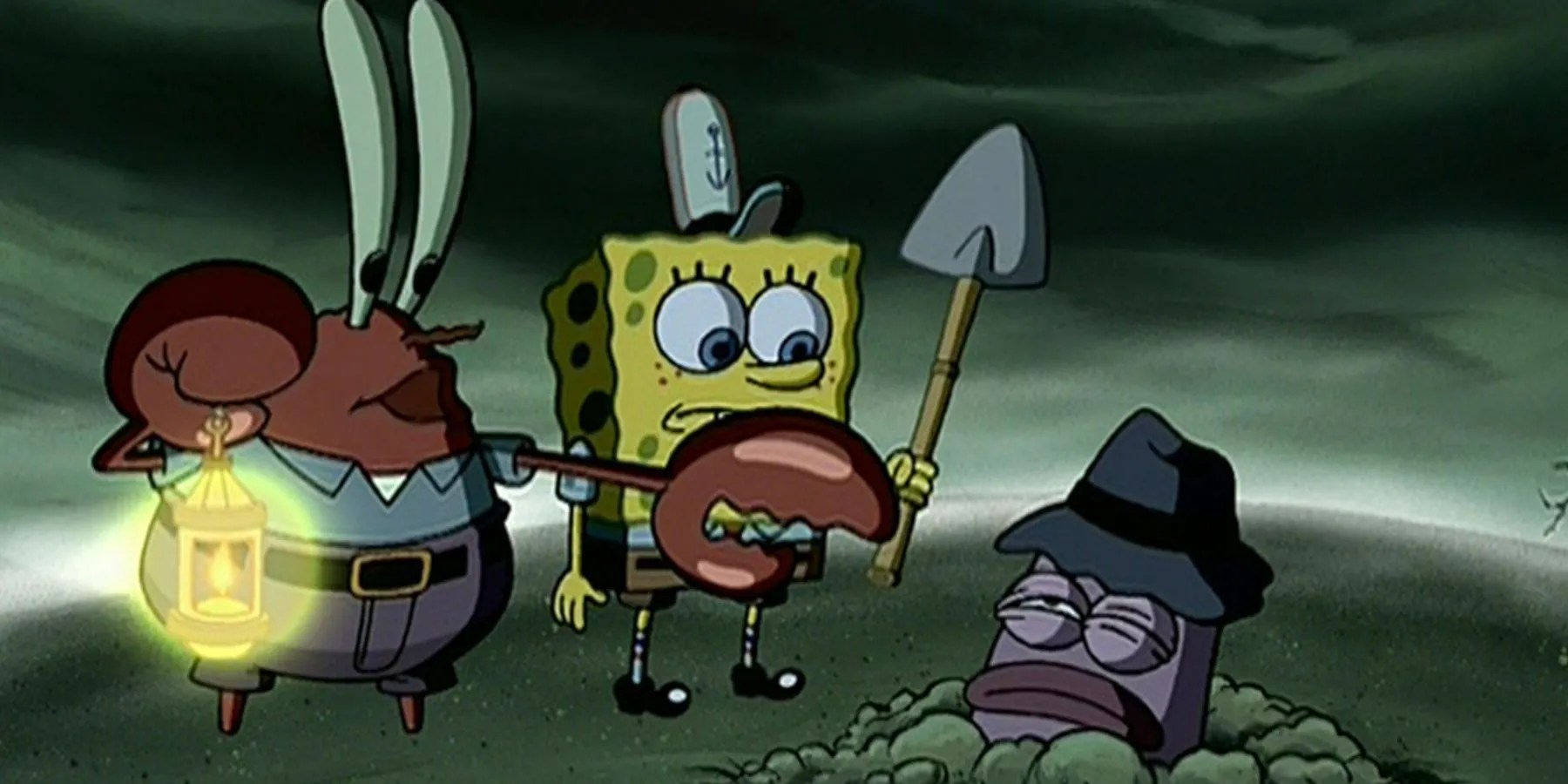 SpongeBob and Mr. Krabs Bury A Body. Image Source: PageLagi.com