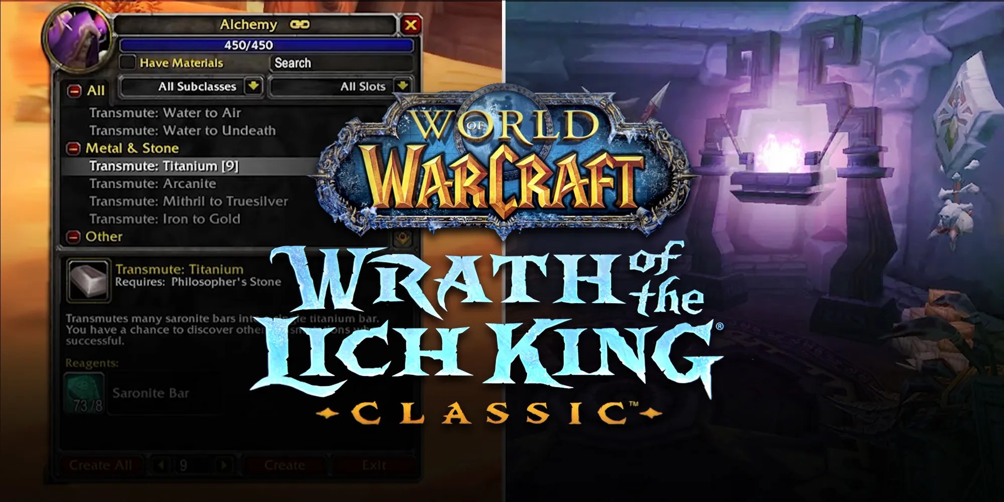 Alchemy Guide 1 to 450 Wrath Classic (WOTLK)