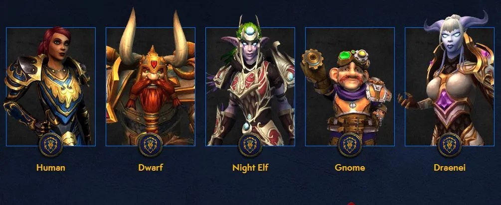 alliance wotlk races