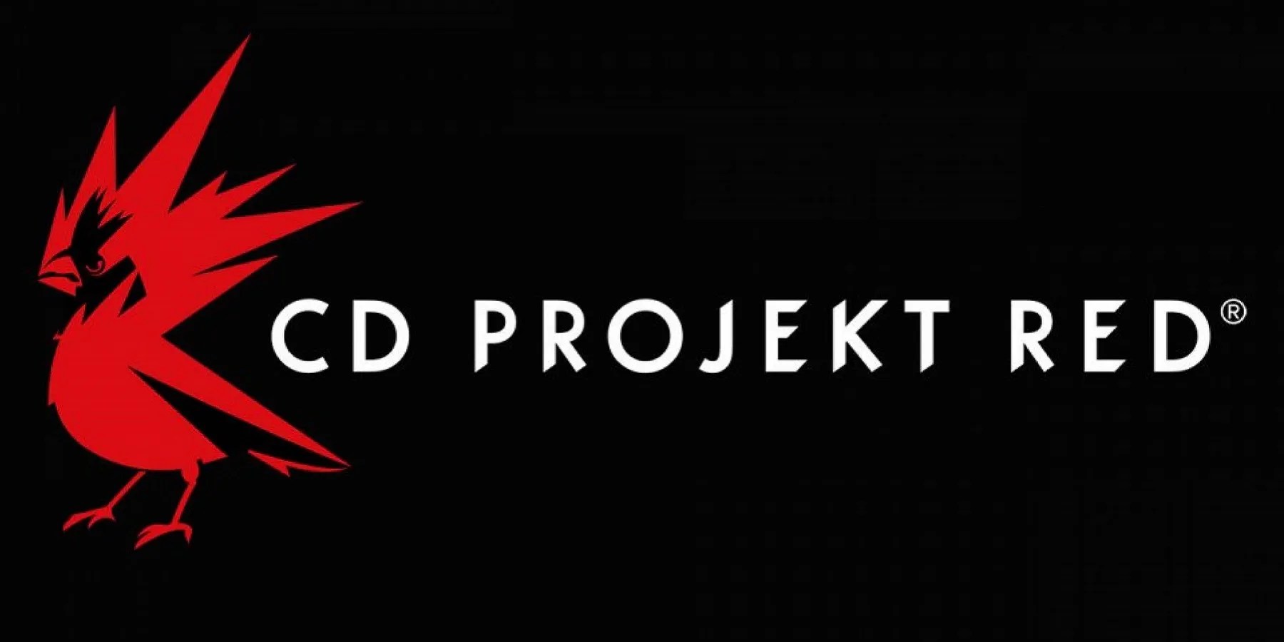 The CD Projekt Red logo next to the red bird, all on a black background.