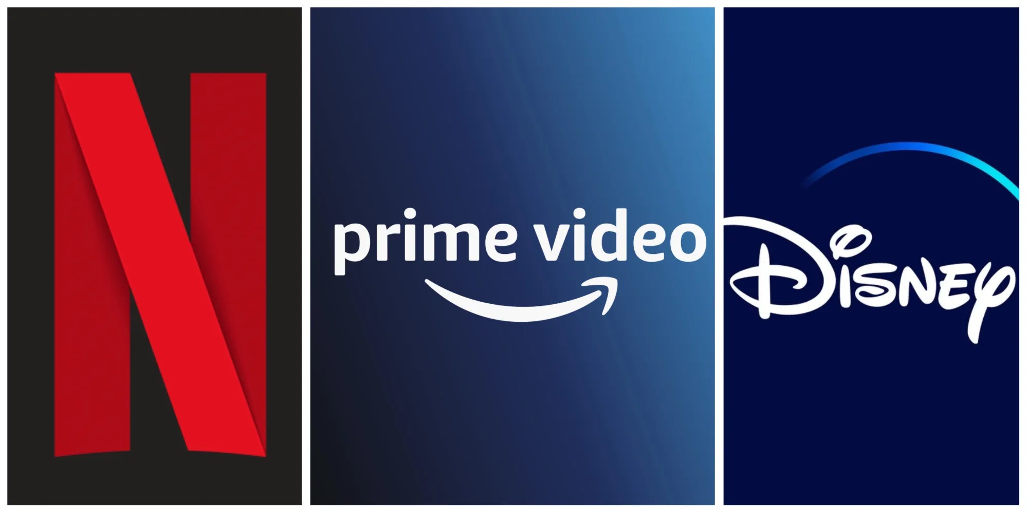 netflix, amazon prime video, disney plus