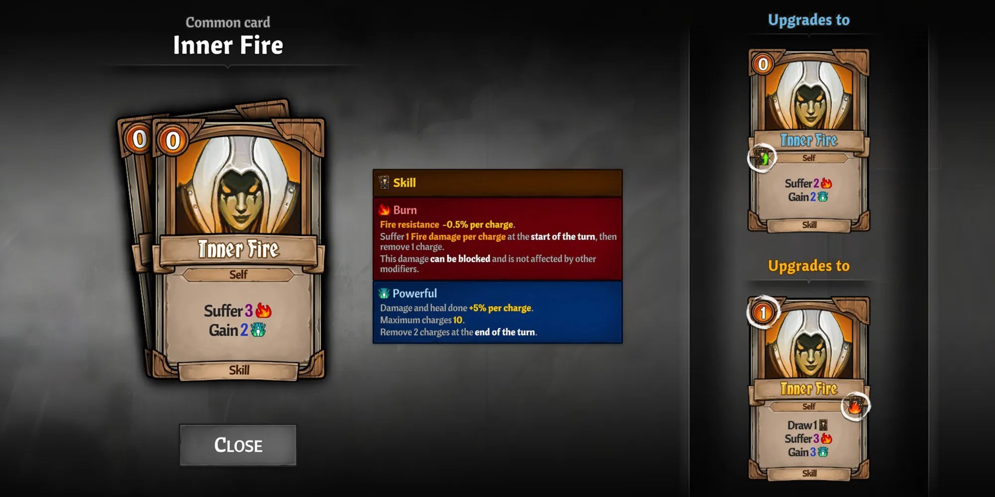 Across The Obelisk - Inner Fire Card And Upgrades In Magic Forge