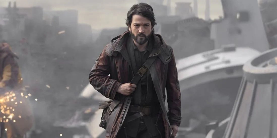Cassian walks through wreckage in Andor