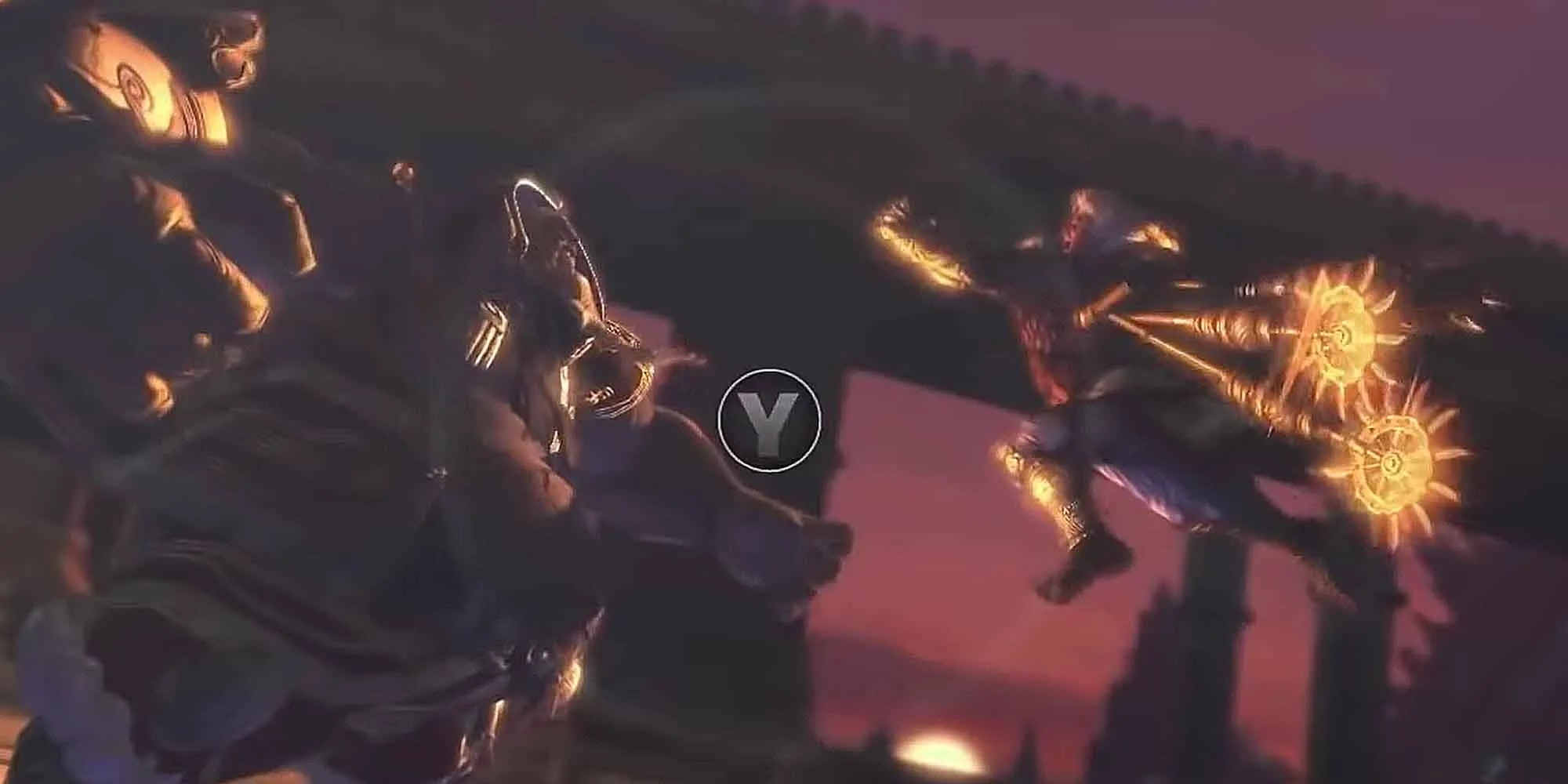 Clashing with a boss in Asura&rsquo;s Wrath