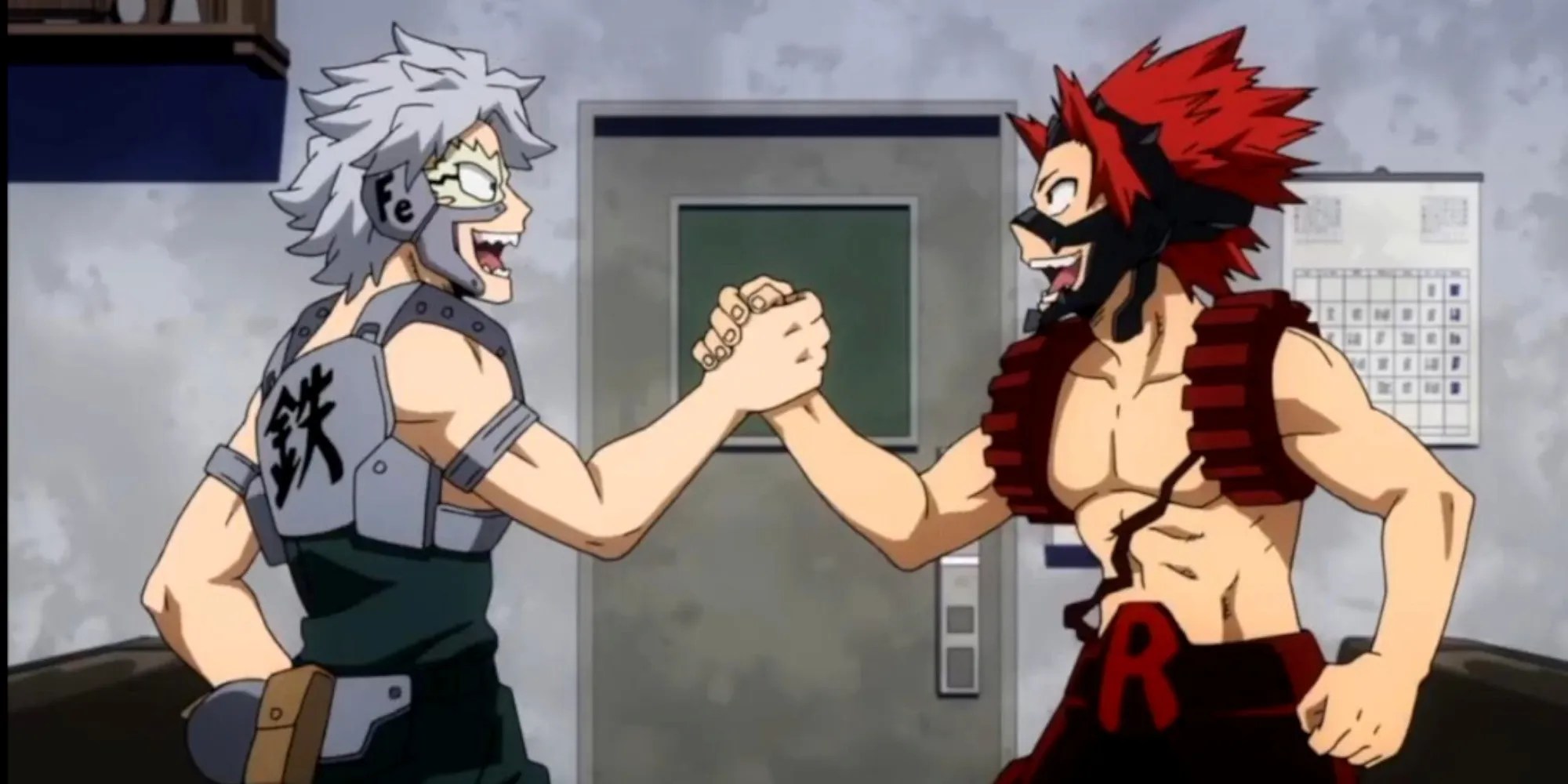 Best Bromances in My Hero Academia Tetsutetsu and Kirishima Class 1-A Class 1-B Hardening Quirk Crunchyroll