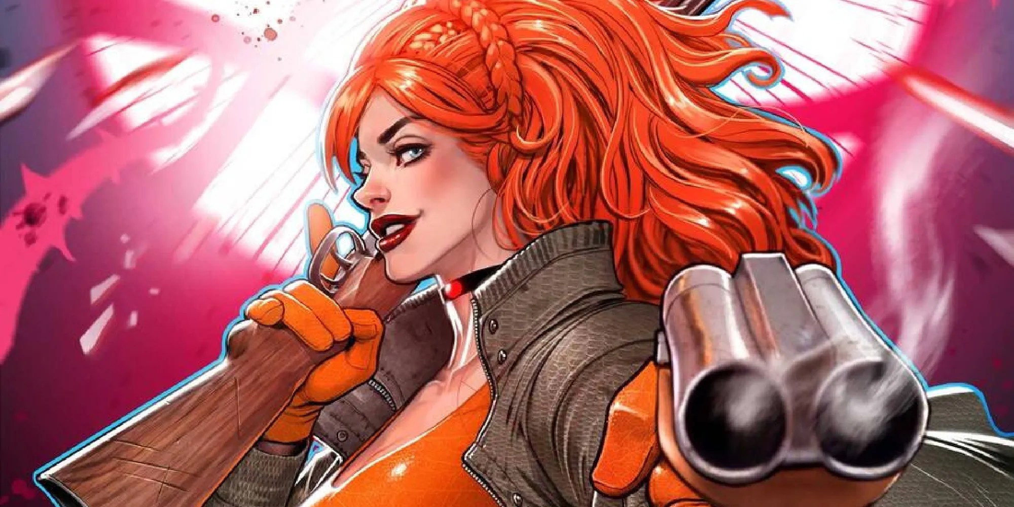 Elsa aiming her gun in a Death of Doctor Strange comic cover