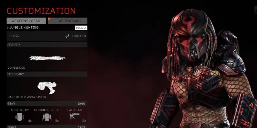 Predator Hunting Grounds Customization Screen