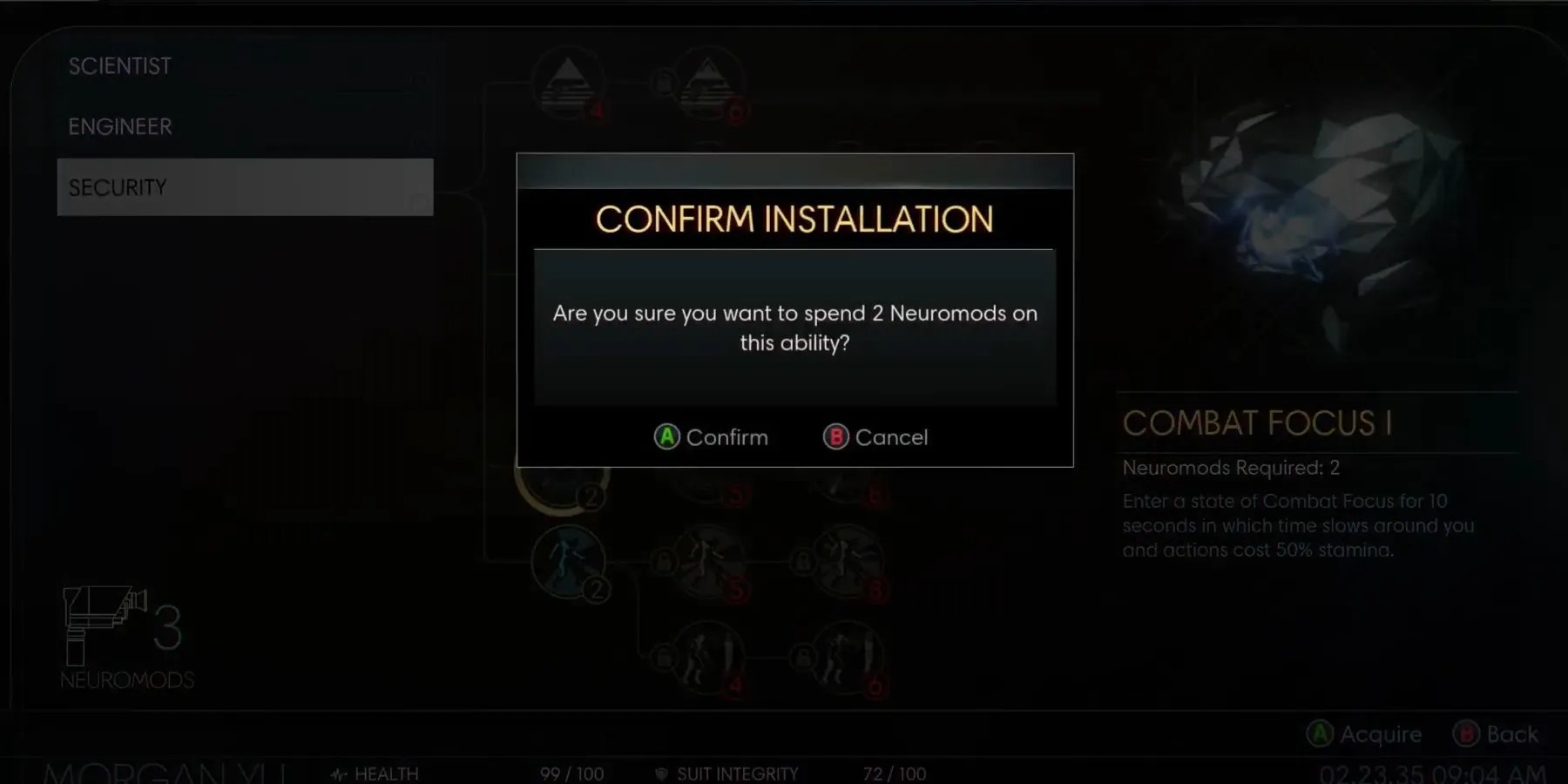 Prey unlocking Combat Focus