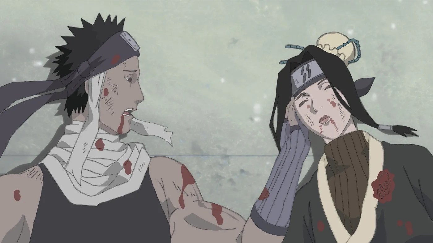 Haku and Zabuza dying