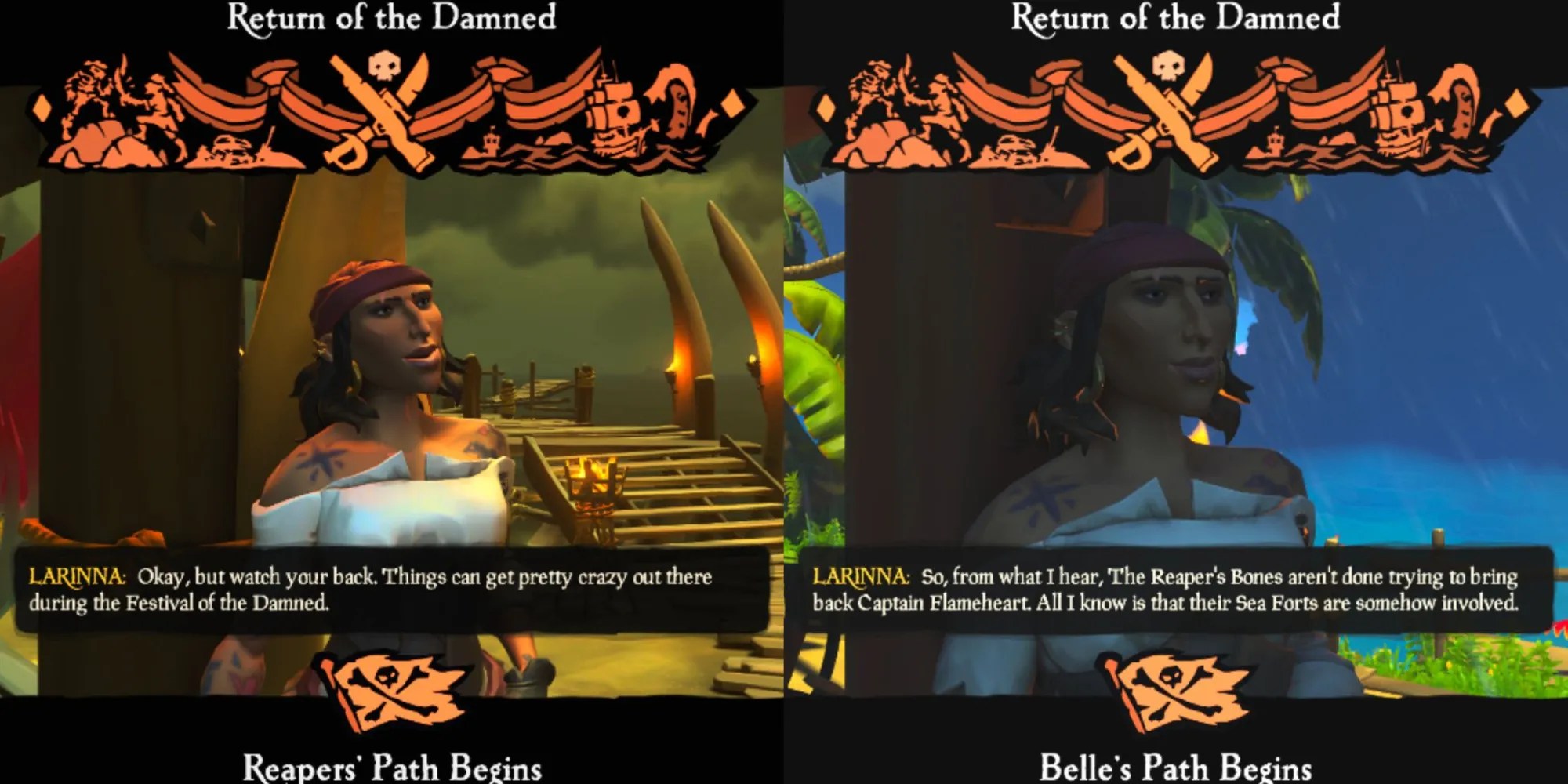 Reapers' Path And Belle&rsquo;s Path From Larinna In Adventure 9 Return Of The Damned Sea Of Thieves