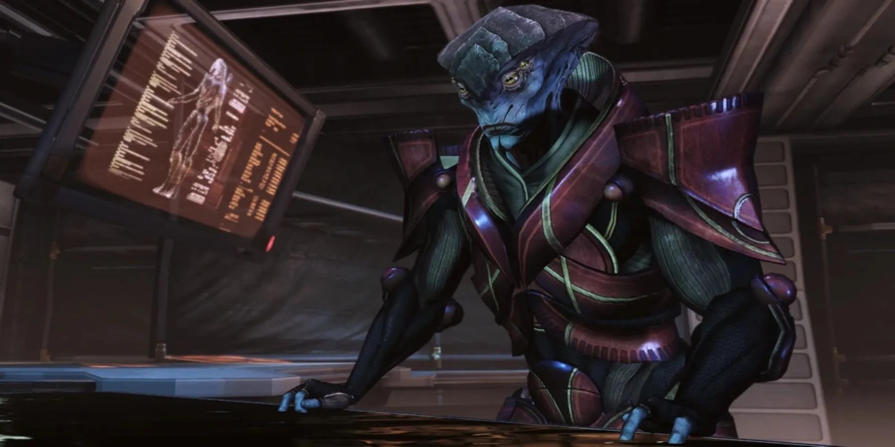 Close up of Javik in Mass Effect 3