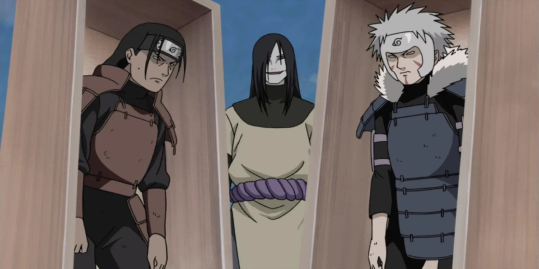 Orochimaru Uses Edo Tensei To Resurrect The 1st &amp; 2nd Hokage