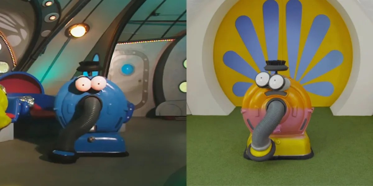 Noo Noo from Teletubbies in the original and in the reboot