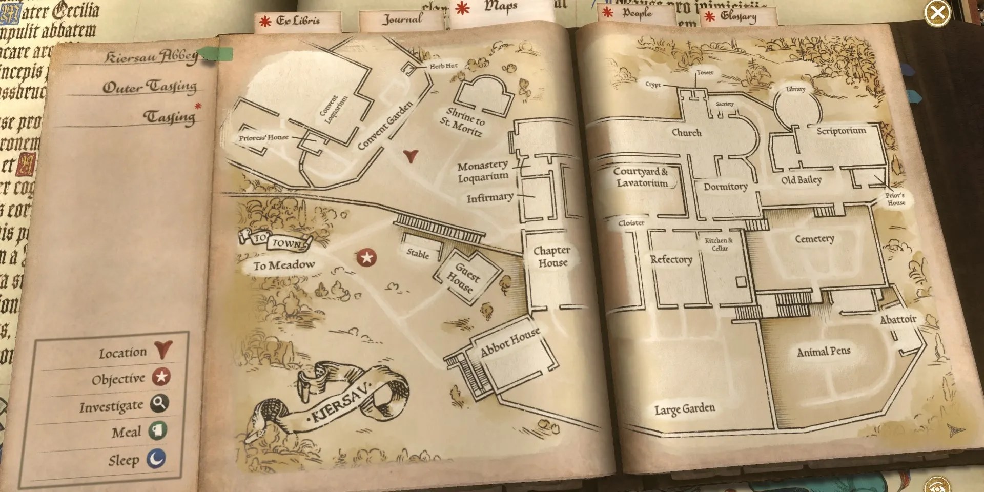 the map from Pentiment