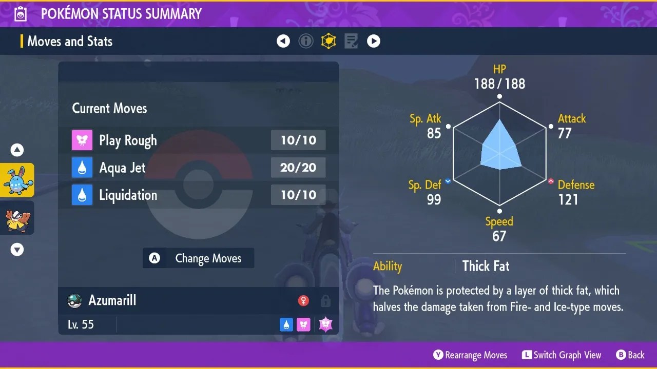 Azumarill With An Open Move Slot