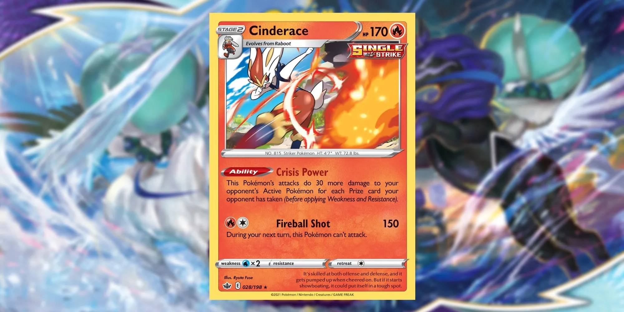 a cinderace card