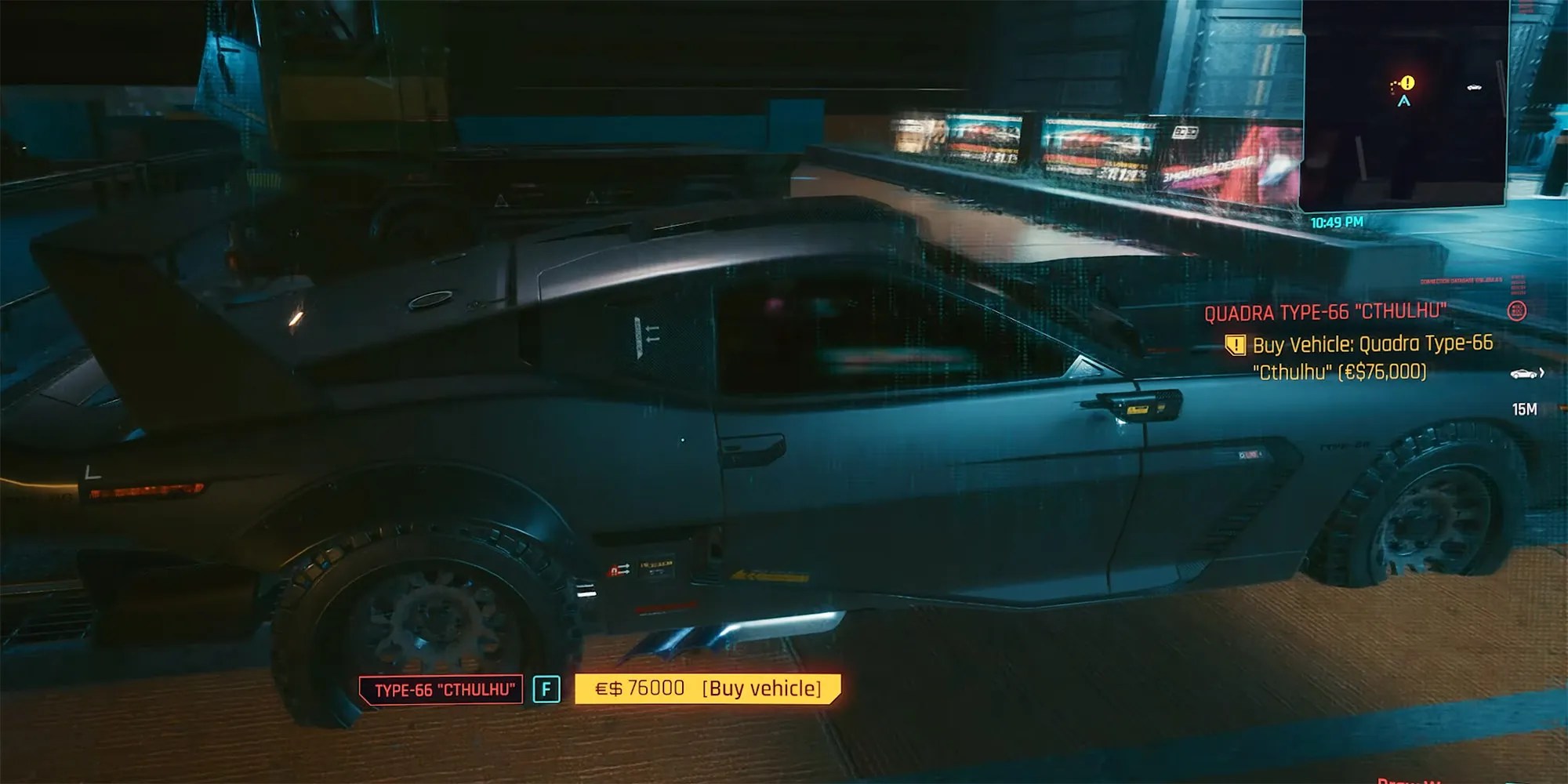Cyberpunk 2077 - Buying The Cthulhu Type-66 Manually