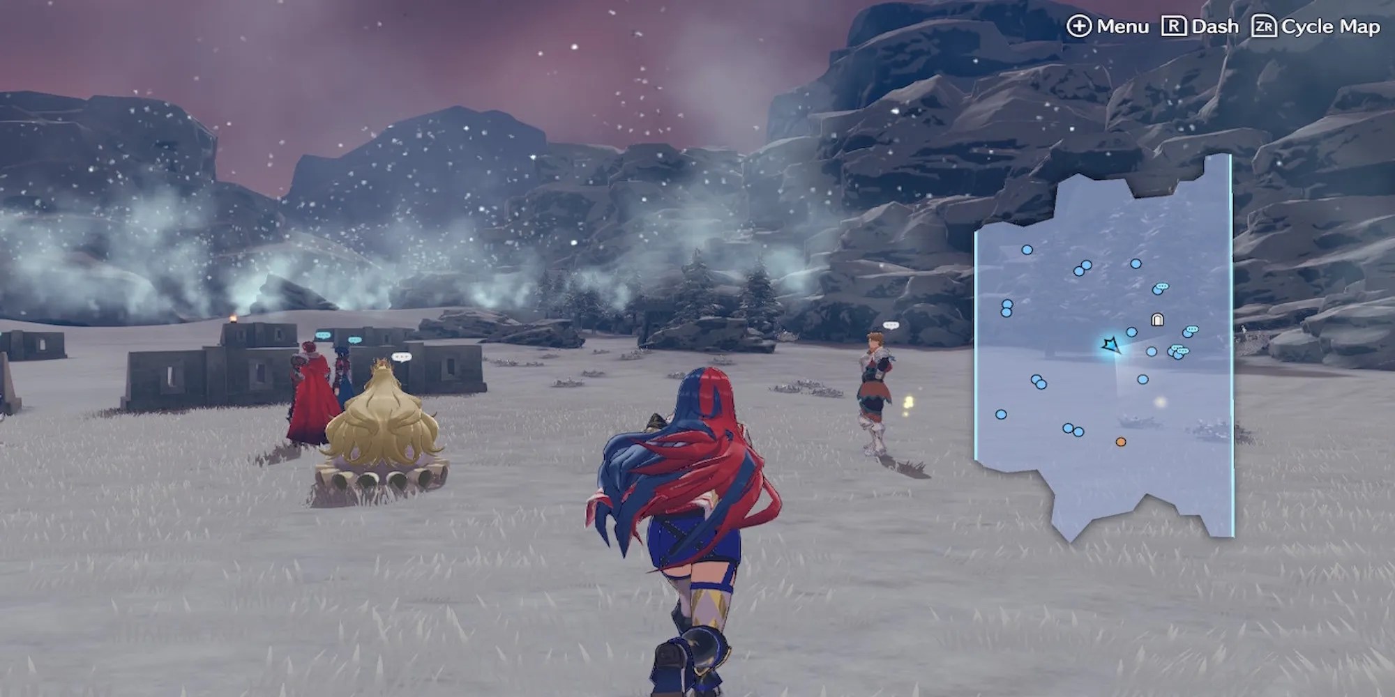 Exploring a map after battle in Fire Emblem Engage