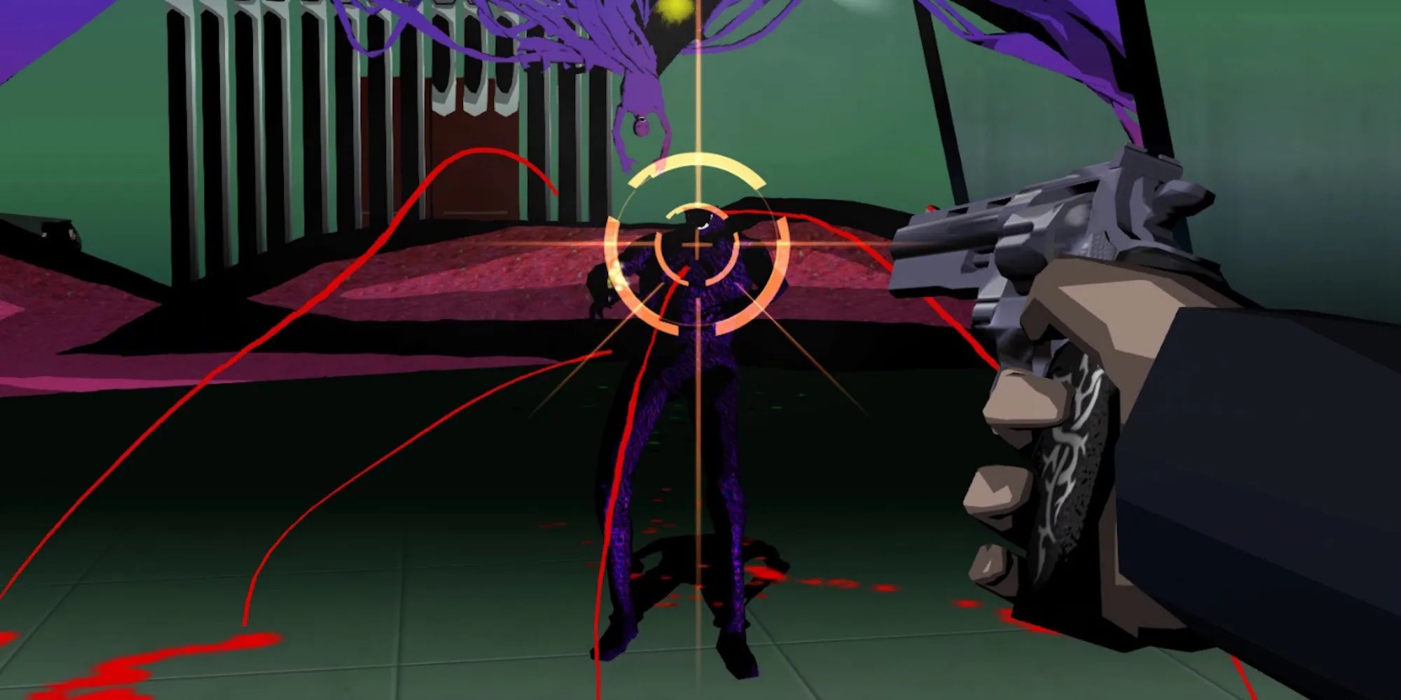 Fighting enemies in Killer 7