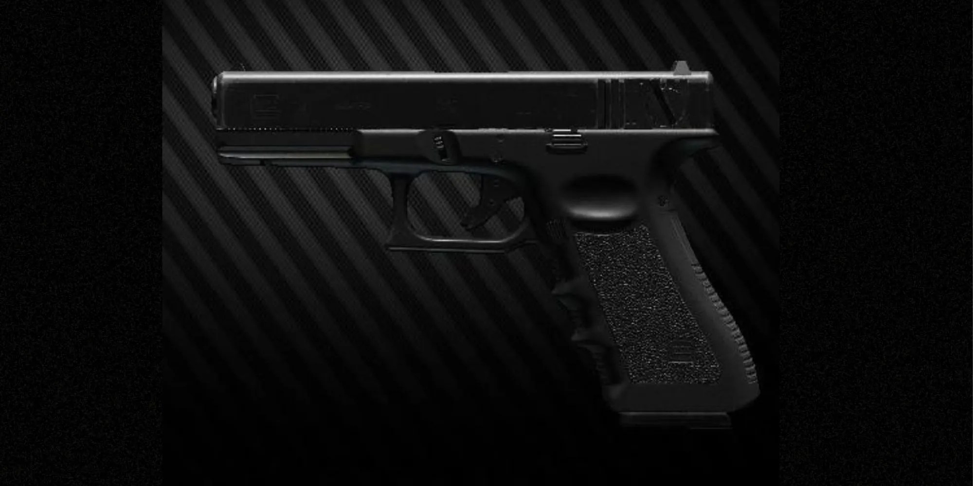 The Glock 18C in front of a diagonal striped background in Escape From Trakov