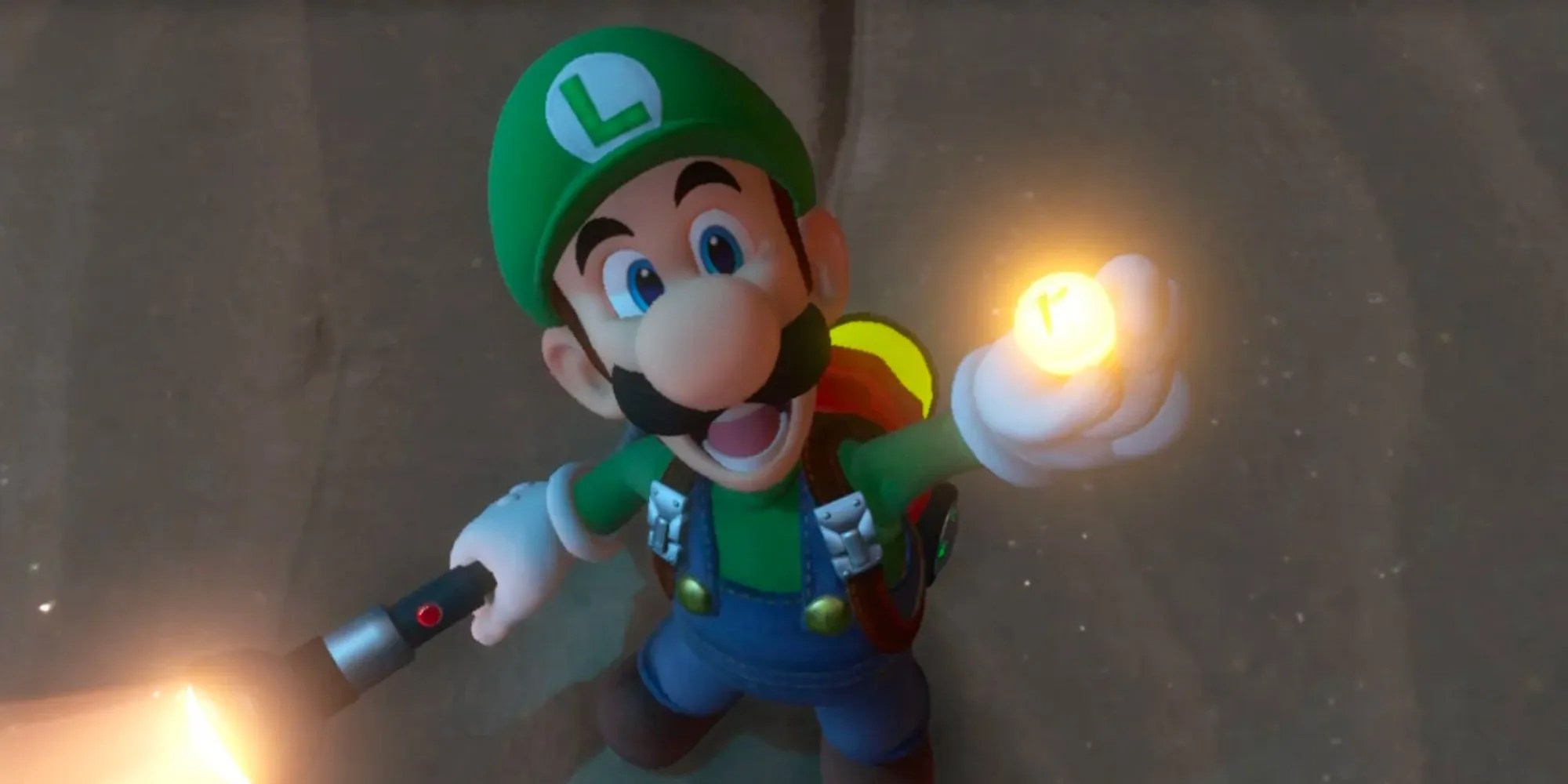 Luigi holding Torch