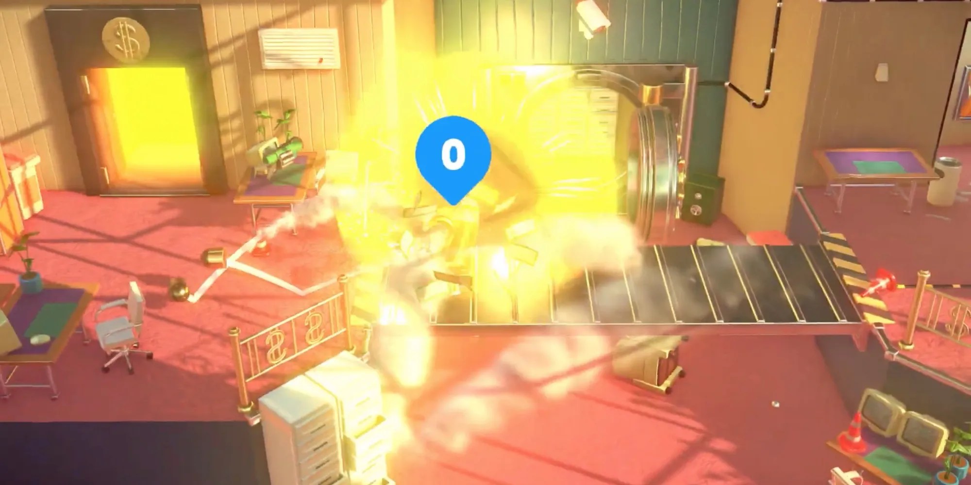 Player drops the loot after being hit by a rocket launcher