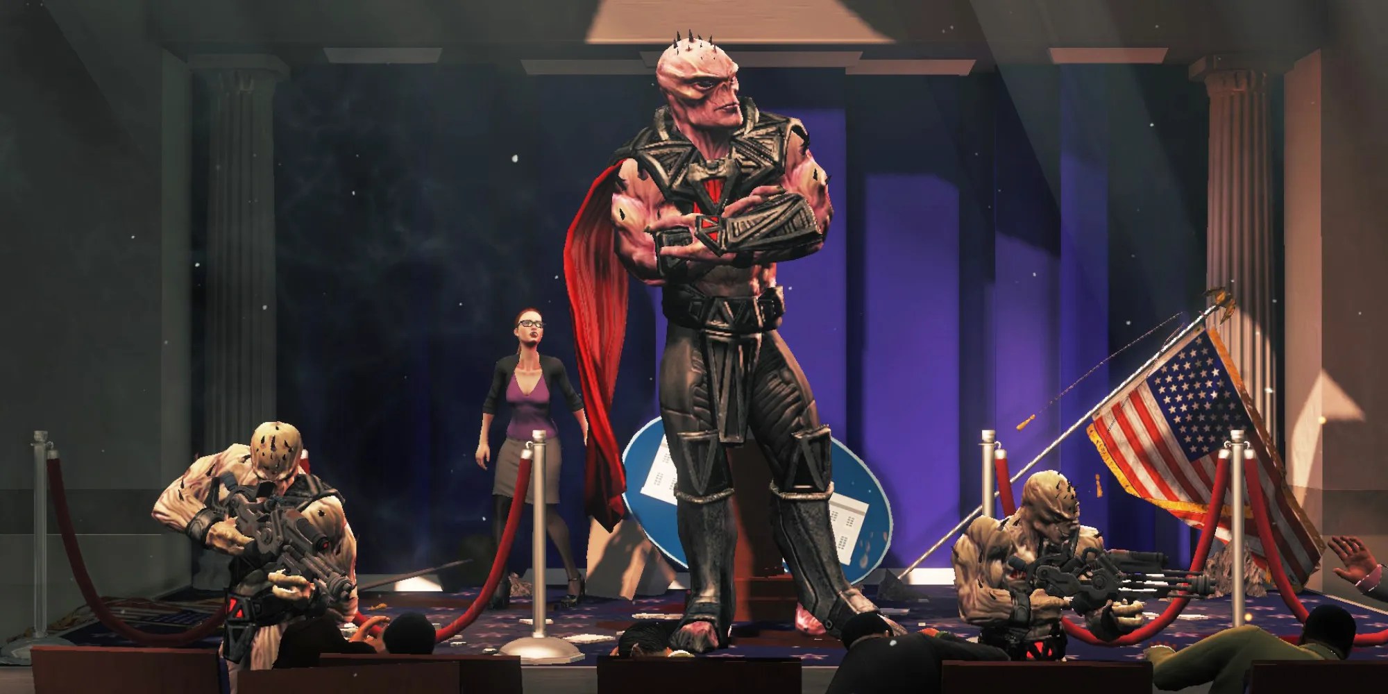 Zinyak and his followers in Saints Row IV