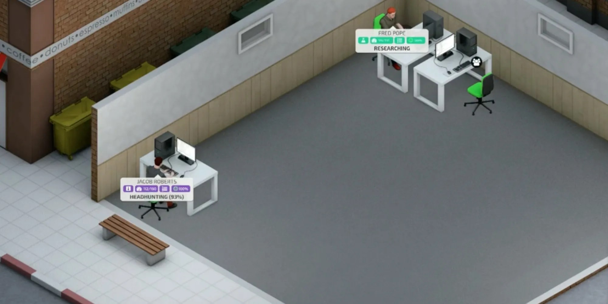 Player sets up the office for new employees