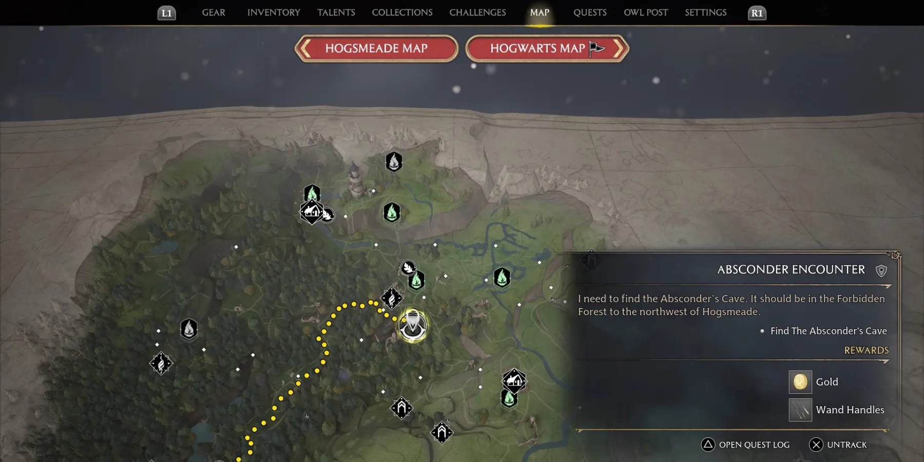 The Absconder’s lair in Hogwarts Legacy