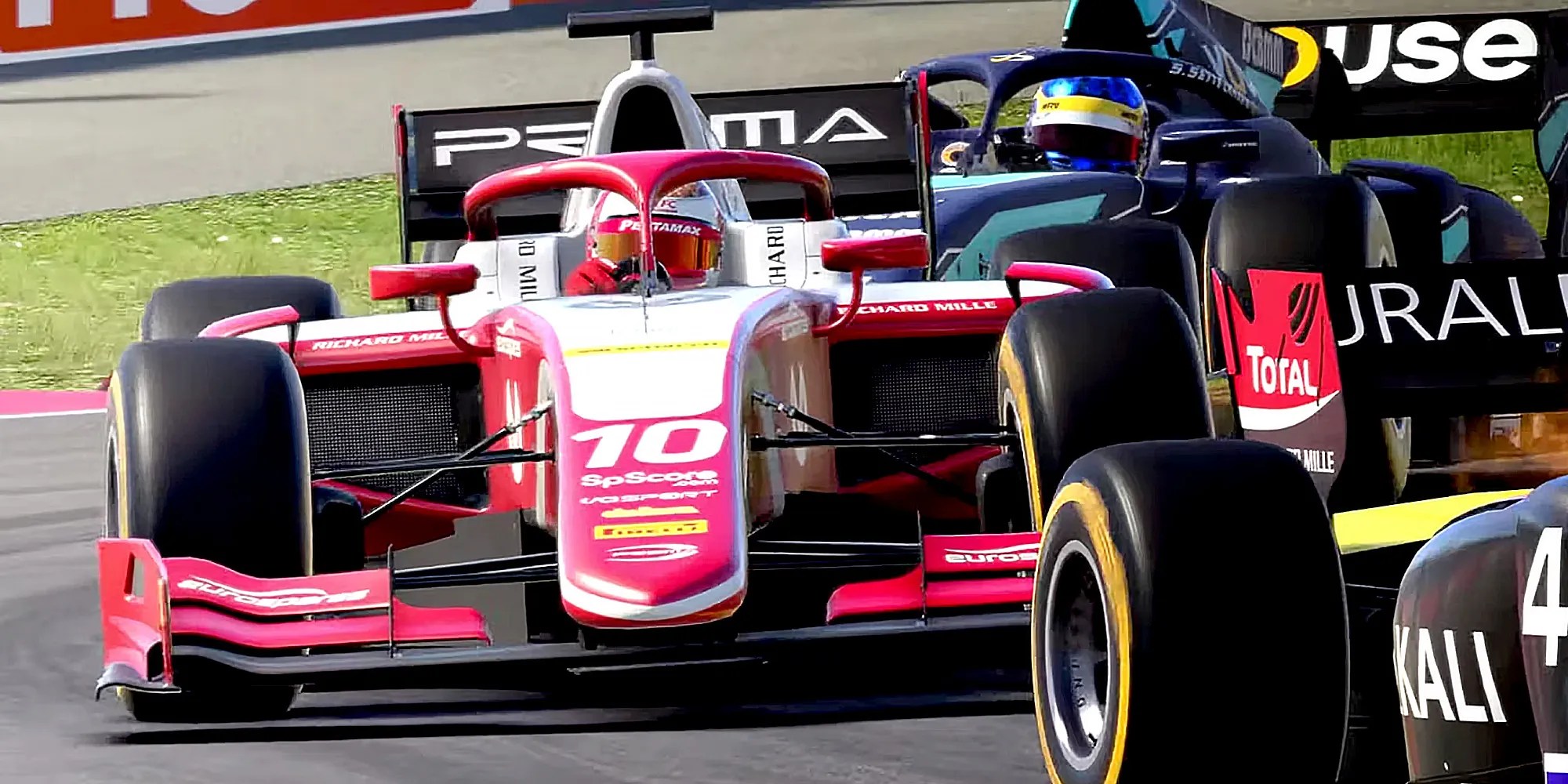 F3 Tier with multiple F1 cars on track