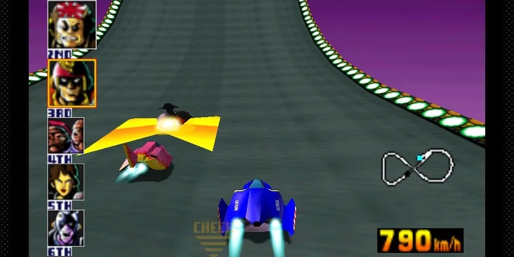 F-Zero X Captain Falcon Going For First Place At Mute City