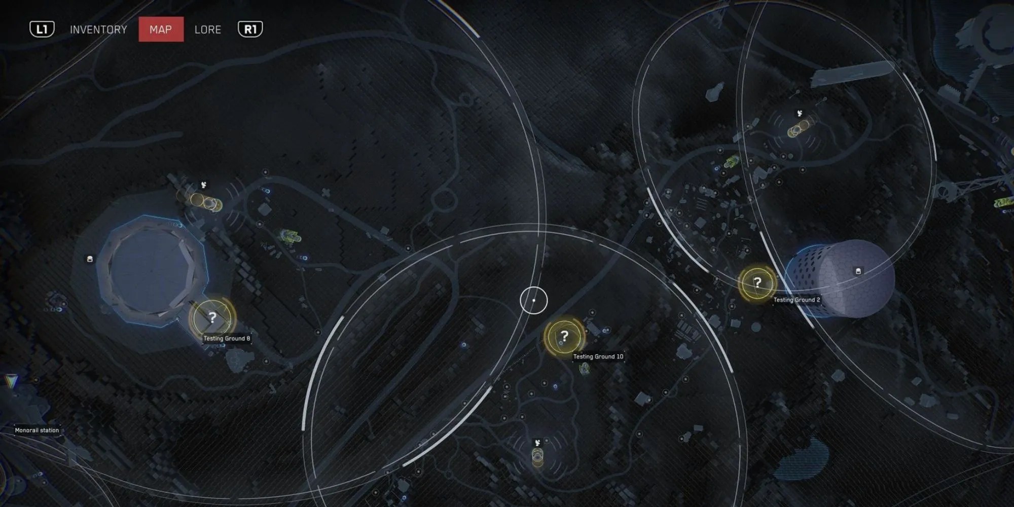 A player looking at the map in Atomic Heart