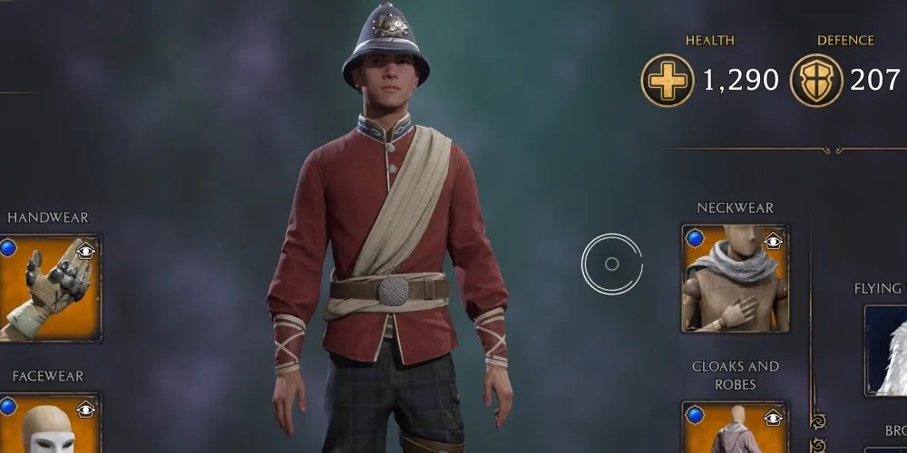 officer uniform in hogwarts legacy