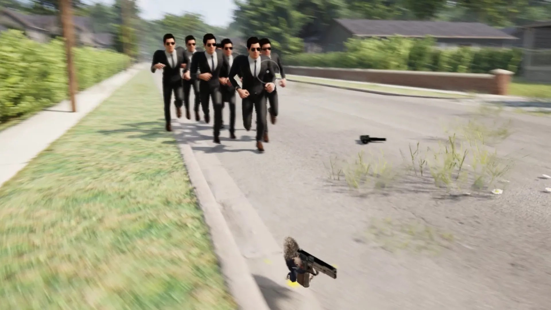 squirrel gun handgun chase