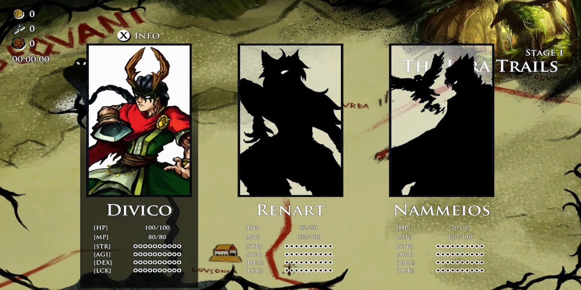 The character select screen in Helvetii
