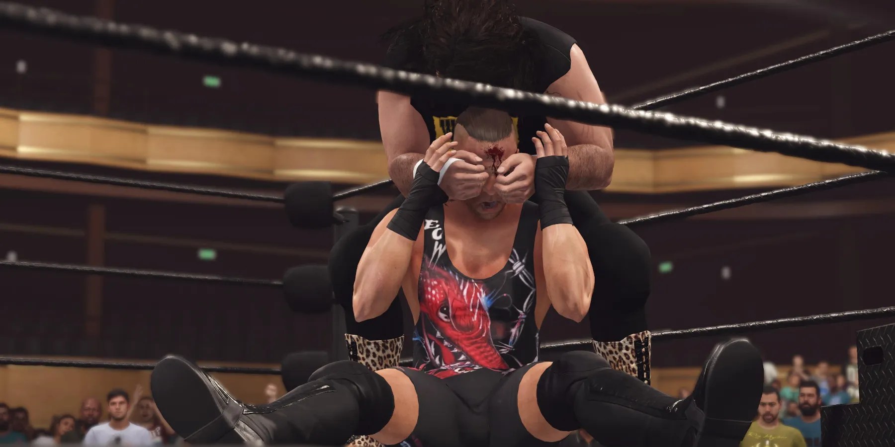 Cactus Jack attacking RVD&rsquo;s face