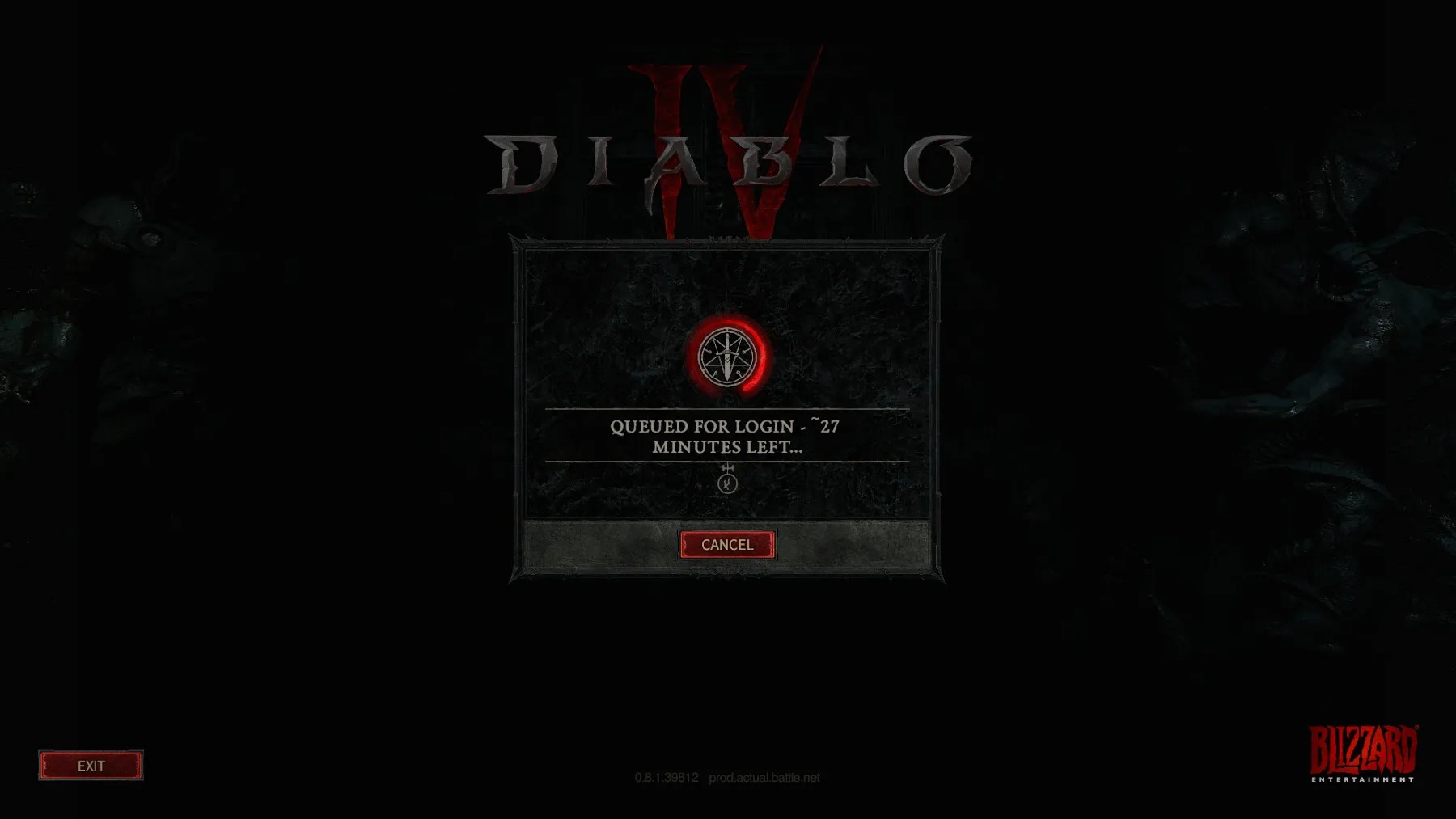 diablo 4 27-minute queue time