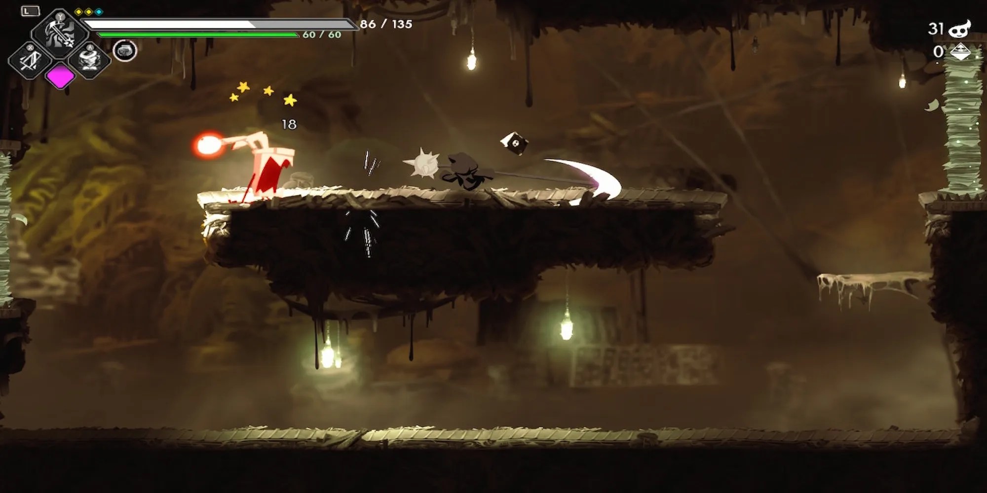 Fighting enemies in Have a Nice Death