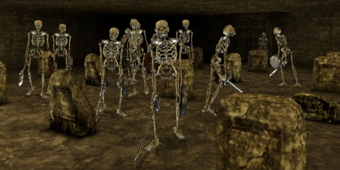 An army of skeletons rising up in King&rsquo;s Field: The Ancient City